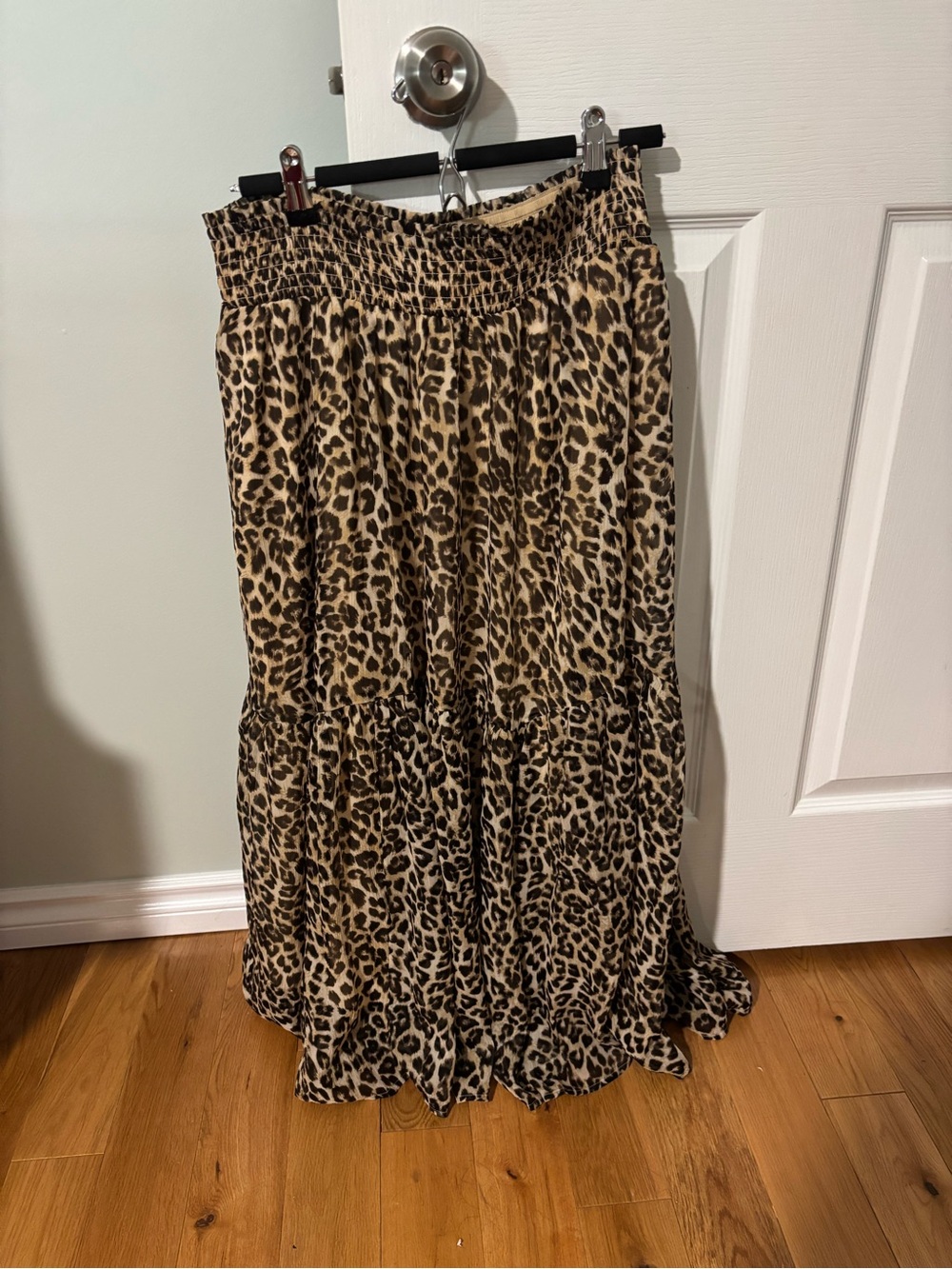 American Eagle Outfitters Leopard Print Maxi Skirt in Tan and Black